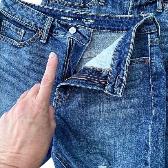 Old Navy OG Straight High-Rise Jean Shorts NWT Size 6 | 5” Inseam - Picture 5 of 13